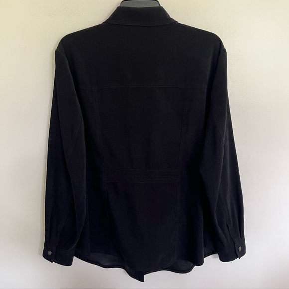 Women’s Talbots Long Sleeve Button Down Shirt In Black Size X - Picture 8 of 9